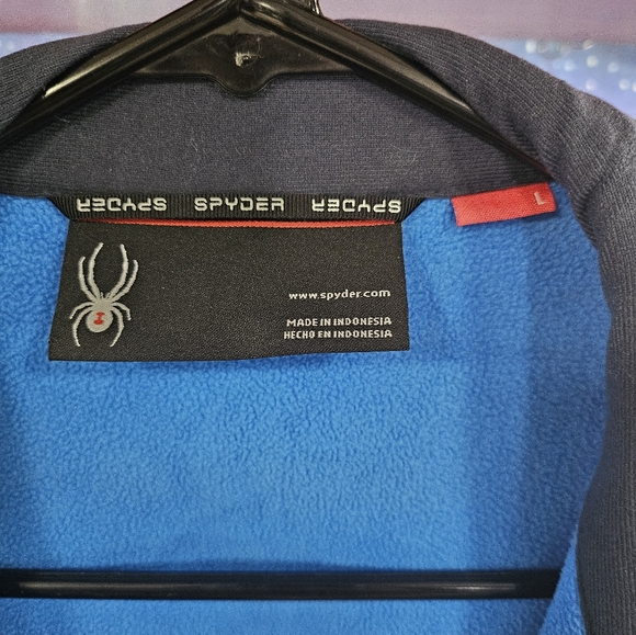 Spyder L Blue Winter Sweater, zipper pockets, like new. - Picture 7 of 11